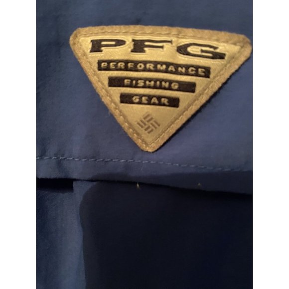 Columbia PFG Shirt 2XL XXL Men's Button Up Vented Fishing Shirt Long Sleeve Blue - Picture 5 of 5